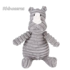 Vocal Animal Plush for Pet Dog Molar Teeth Cleaning Training (Option: Rhino)